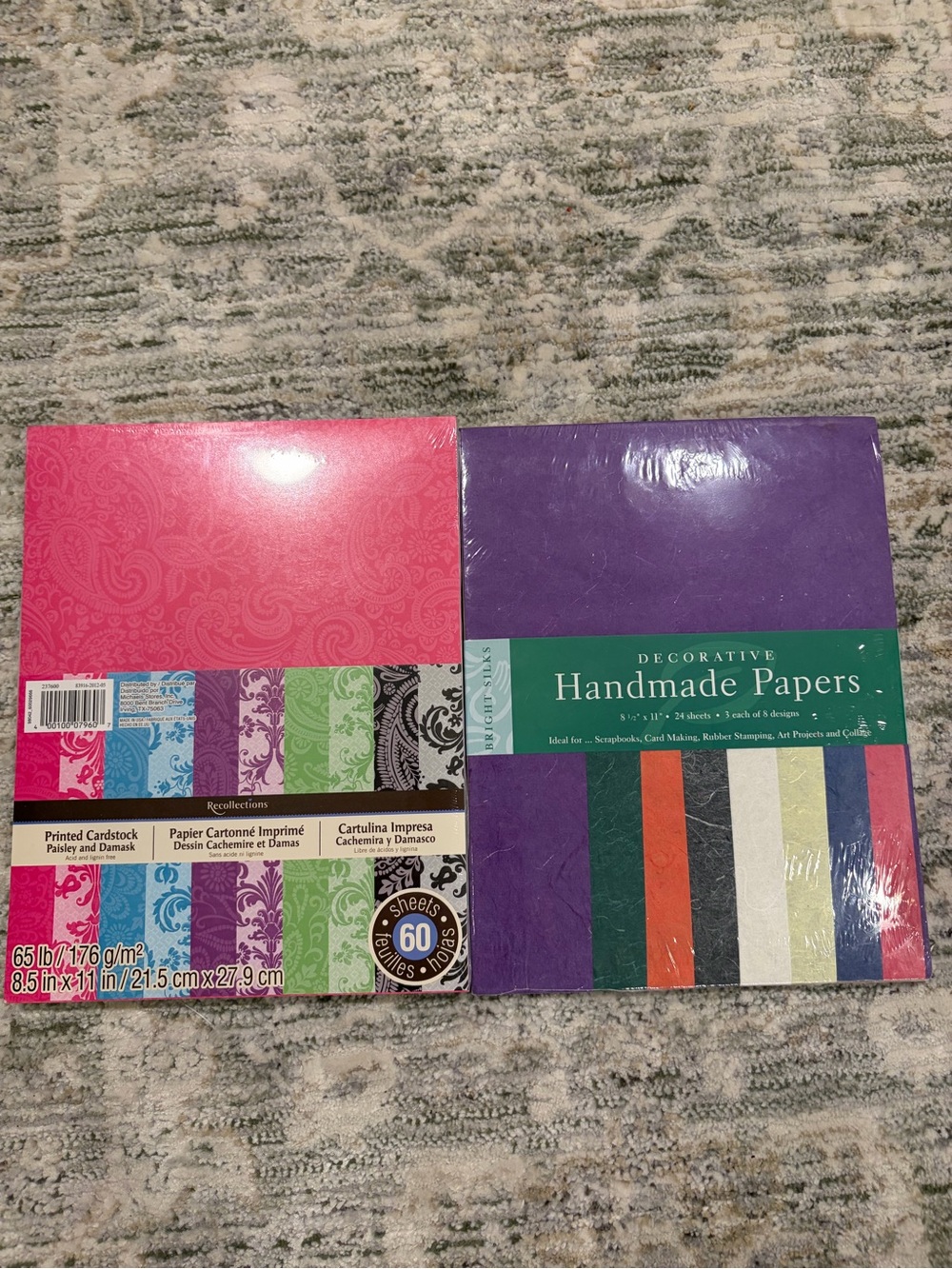 Two sets of vintage scrapbooking paper